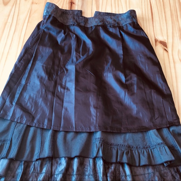 Simon Chang Brown Animal Print 4 Skirt Fit Arriere Back Contrast - Picture 11 of 15